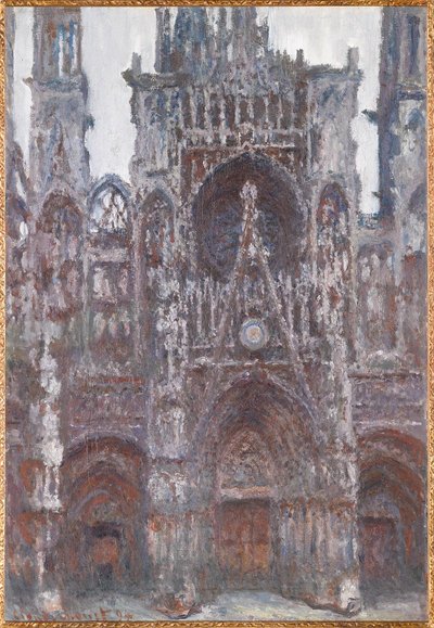 La cathédrale de Rouen. Le portail vu de face, Harmonie brune - Claude Monet